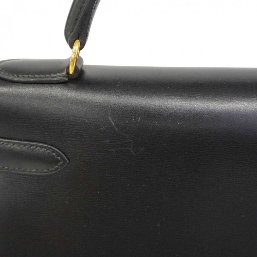 Hermes Kelly 32 Handbag, Box Calf Leather, Black, □B Stamp, Women's, P2738445 - Picture 9 of 15